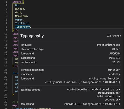 Vscode textmaterules scope.  Semantic Highlight Guide Semantic highlighting ...