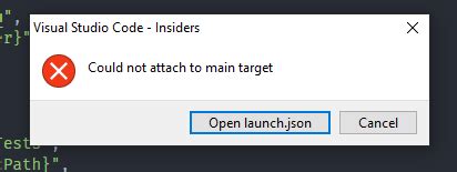 Vscode unable to attach to browser edge.  Whenever I click the "play" button in VSCod...
