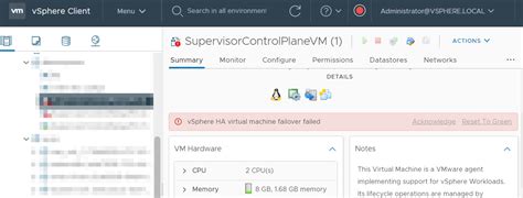 Vsphere ha virtual machine monitoring error.  vMotion traffic is routed o...