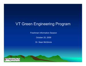 Vt Green Engineering Minor