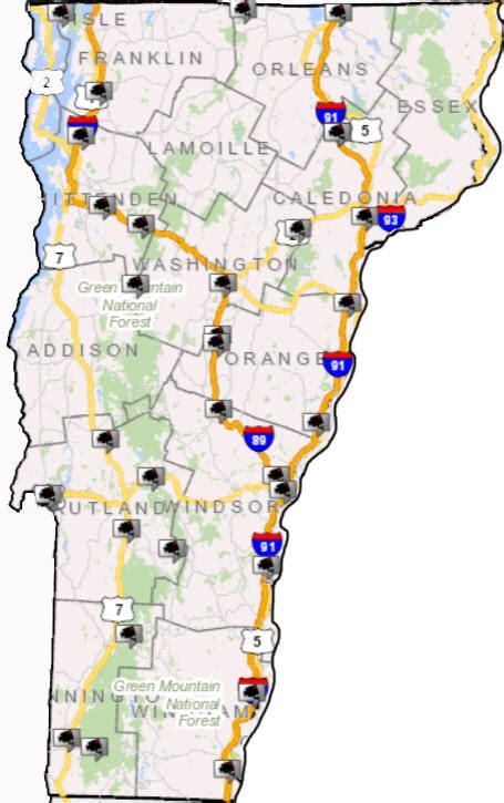 Vt road conditions map. How to use the Milton Traffic Map. Traffic flow lines: Red lines = Heavy traffic flow, Yellow/Orange lines = Medium flow and Green = normal traffic or no traffic*. Black lines or No traffic flow lines could indicate a closed road, but in most cases it means that either there is not enough vehicle flow to register or traffic isn't monitored. 