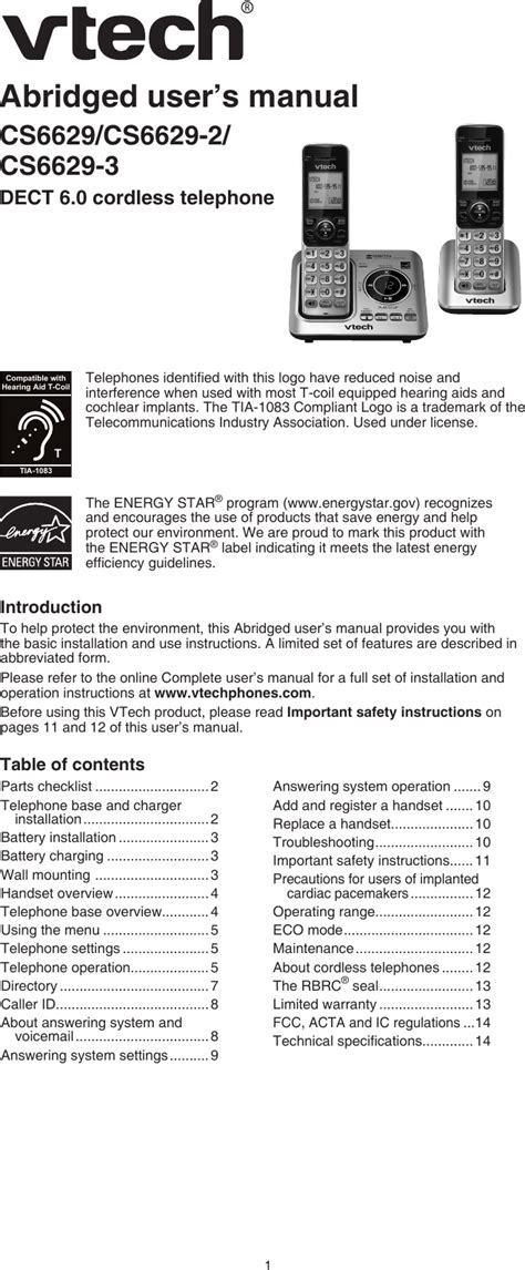 Vtech Phones User Manual