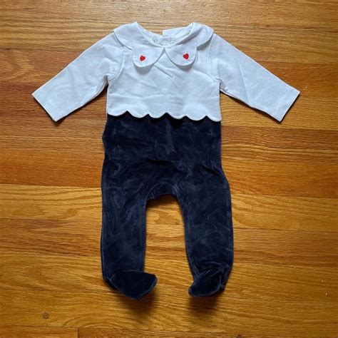 Vtg Baby Inc Velour Snap Footed Sleeper Size 6 Mos Embroidered ...