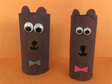 Vtg Lot of 2 CARDBOARD GIFT TUBES Shipping BEAR TOY 10" Cylinder CRAFTS …