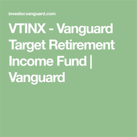 Vtinx vanguard. Things To Know About Vtinx vanguard. 
