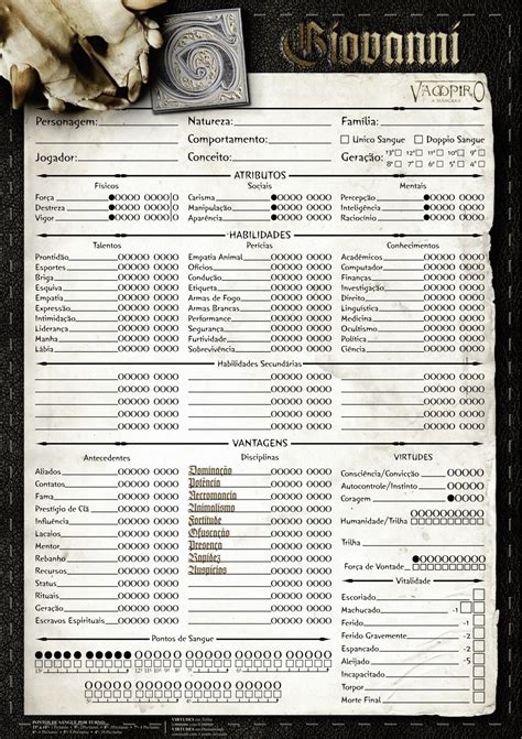 Vtm character sheet interactive.  Anyone have any links for other sheets done in a simi...