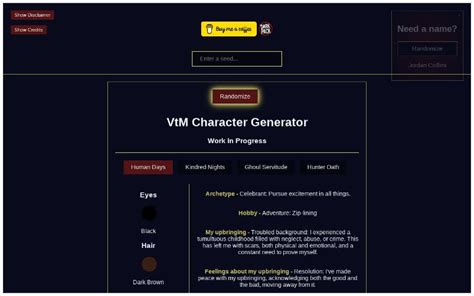 Vtm plot generator.  This guide has been written to be used alongside the character shee...