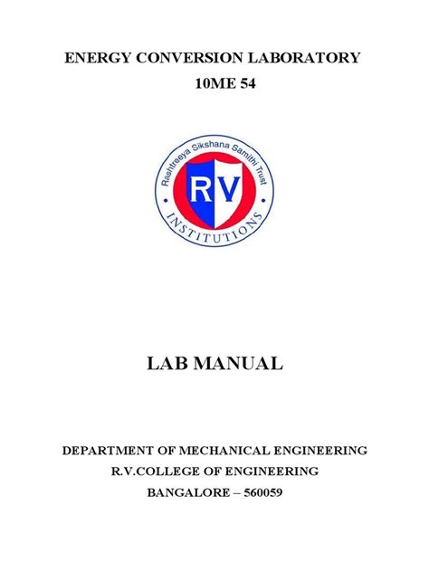 Vtu mechanical lab energy conversion lab manual. - To make a better world the handbook for good secular living in the modern era.