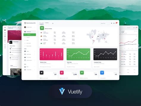 Vuetify Material Dashboard PRO Premium Vue.js & Vuetify Admin Template Built With Vue.js
