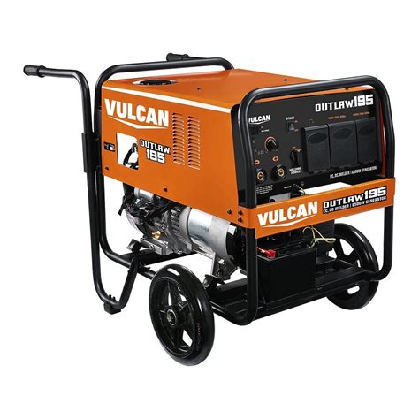Vulcan outlaw 195. VULCAN OUTLAW 195 Engine Driven Stick Welder / AC Generator for $1499.99. BAUER 18 in. Roller Tool Bag for $69.99. PITTSBURGH 24 in. Bolt Cutters for $14.99. 