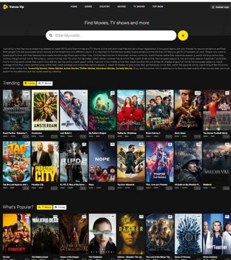 Vumoo has a significant collection of movie that are available in HD top quality. Its straightforward interface allows users to check out different movies and also genres to find the movies they want to watch. The site additionally has a search bar that makes it very easy to find any kind of movie you are looking at vumoo vip..