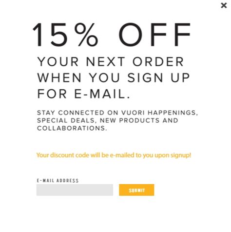 Free Shipping. 1. Best Discount Today. 20%. There are a total of 15 active coupons available on the Vuori Clothing Canada website. And, today's best Vuori Clothing Canada coupon will save you 20% off your purchase! We are offering 12 amazing coupon codes right now. Plus, with 3 additional deals, you can save big on all of your favorite products. . 