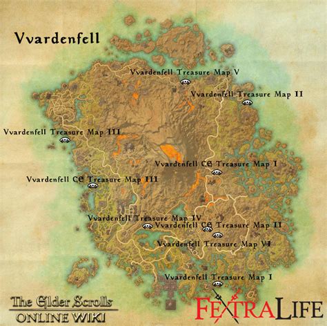 1. Vvardenfell Treasure Map I 2. Vvardenfell Treasure Map II 3. Vvardenfell Treasure Map III 4. Vvardenfell Treasure Map IV 5. Vvardenfell Treasure Map V. 6. …
