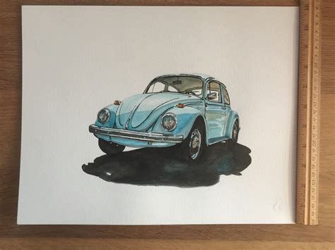 Vw Bug Watercolor - Etsy