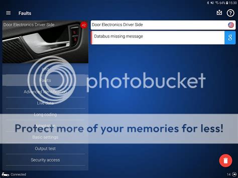 Vw databus missing message. 9 V Terminal 15 on: 208.  I cleared the fault an...
