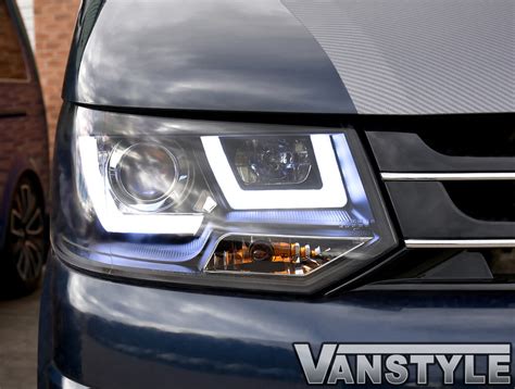 Vw t5 led headlight upgrade.  Special front clear lens design for LED li...