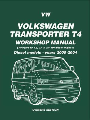 Vw transporter t4 diesel workshop manual owners edition 2000 2004 brooklands manuals book 1. - Comment da velopper son intuition guide pratique pour la vie quotidienne.