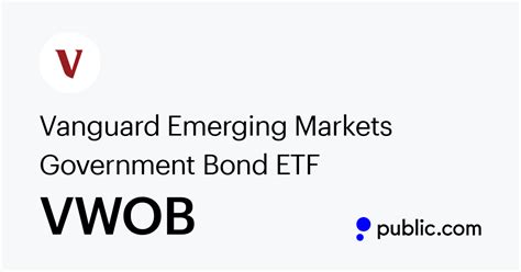 Vwob etf. Higher rates mean more downside for the Vanguard Emerging Markets Government Bond ETF (NASDAQ:VWOB), even with some of the downside negated via its portfolio’s dollar-denomination. Plus, VWOB ... 