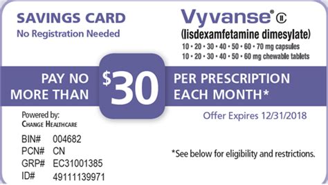 Vyvanse coupn. Best for coupons: Optum Perks. Best for prescription price comparison: ScriptSave WellRx. Best for people who have Medicare: Medicare Extra Help. Best for people who are retired: AARP Prescription ... 