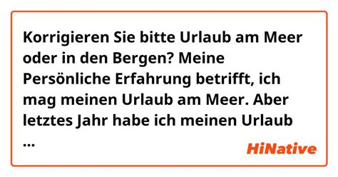 Würde gerne da nochmals meinen Urlaub verbringen