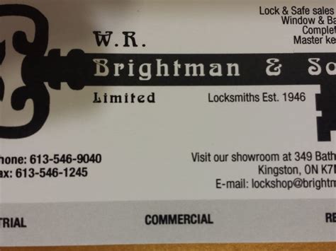 W.R . Brightman & Son Ltd, Locksmith - Kingston