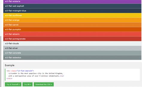 W3.CSS Flat UI Colors