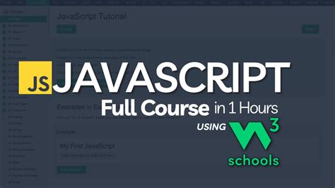 W3schools javascript basics.  This JavaScript tutorial series will hel...