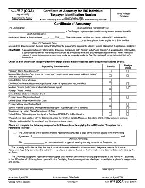 W7 Coa - Fill and Sign Printable Template Online - US Legal Forms