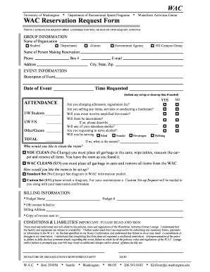 WAC CLUBROOM RESERVATION FORM — The WAC & Learning …