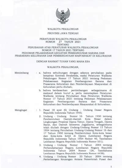 WALIKOTA PEKALONGAN PRO VINSI JAWA TENGAH - balustradellc