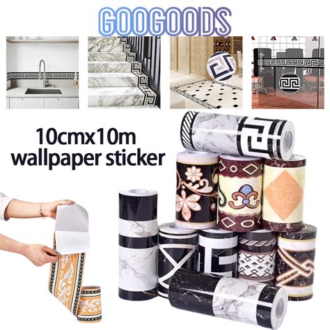 Wall Border PVC Glossy Premium 10x500cm Stiker Garis Dinding Self ... - balustradellc