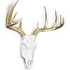 WALL CHARMERS Mini White + Gold Antler Faux … - balustradellc