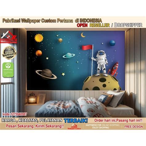Wallpaper Dinding Custom Tema Astronot - Shopee … - wintechmobiles.com