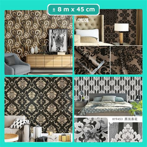 Wallpaper Dinding Kamar Wallpaper Motif Batik Wallpaper Batik Hitam ... - balustradellc