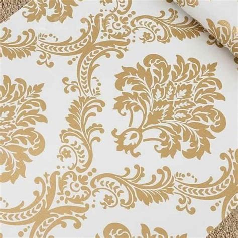 Wallpaper Dinding Putih Gold - balustradellc