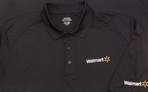 WALMART Associate Employee Uniform Polo Shirt Black Size M