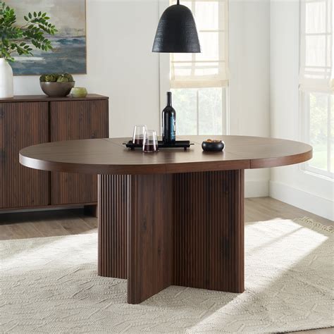 Walnut Round Dinning Table - Fineline Furniture - balustradellc