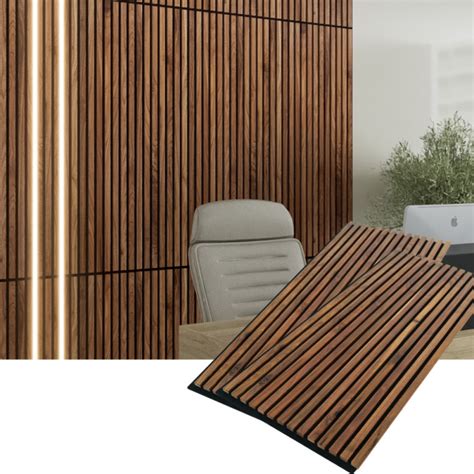Walnut Solid Wood Slat Wall Panels - WoodyWalls - balustradellc