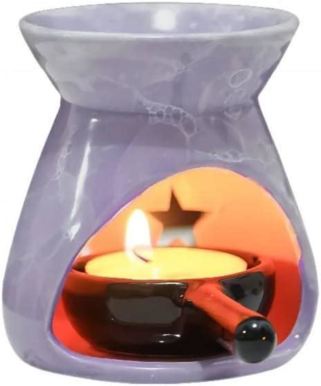 Warmself Purple Ceramic Essential Oil Burner Tealight Candle Holder ... - muktibox.com