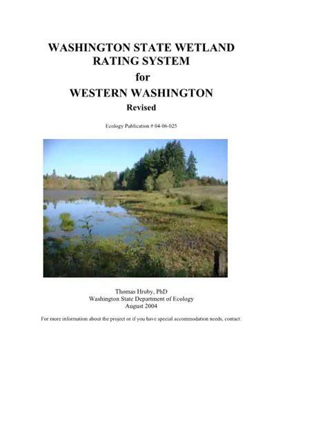 Washington State Wetland Rating System - raincitystudios.com
