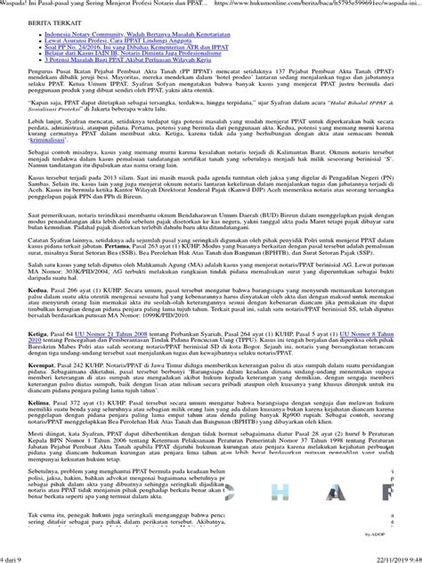 Waspada! Ini Pasal-pasal yang Sering Menjerat Profesi … - balustradellc