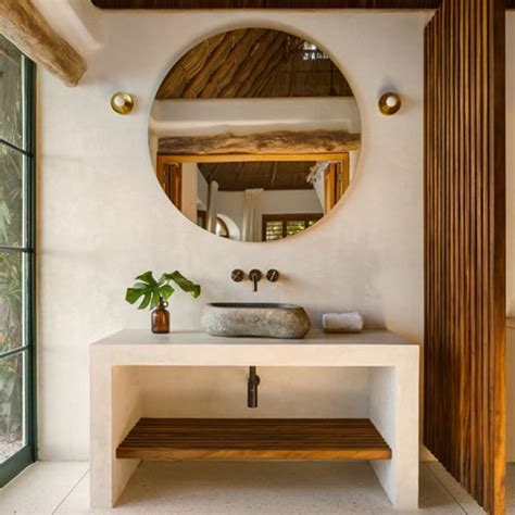 Wastafel Batu Alam dalam Desain Kamar Mandi yang Simpel dan Stylish - balustradellc