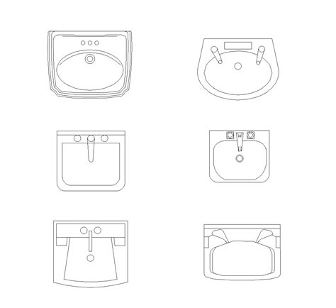 Wastafel Blok CAD DWG Unduh Gratis - dwgLAB - balustradellc
