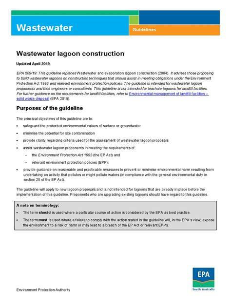 Wastewater lagoon construction guidelines - raincitystudios.com
