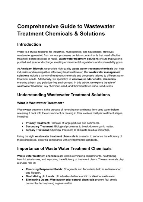 Wastewater Treatment Comprehensive Guide - raincitystudios.com