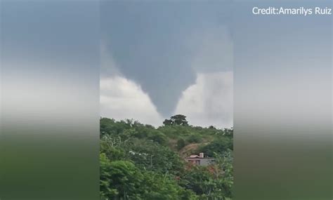 WATCH: Intense videos show 'short-lived' tornado form over part of Puerto Rico