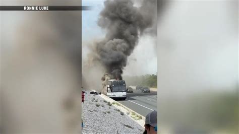 WATCH: New video shows fire in Fisher College baseball team’s bus 