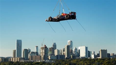 WATCH: Red Bull flies F1 car with new Texas-inspired design above Austin