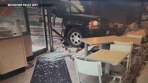 WATCH: Suspected drunk driver slams into restaurant twice