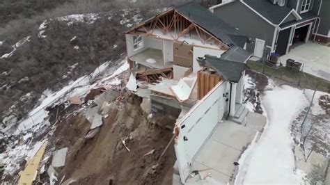 WATCH: Utah home slides off cliff